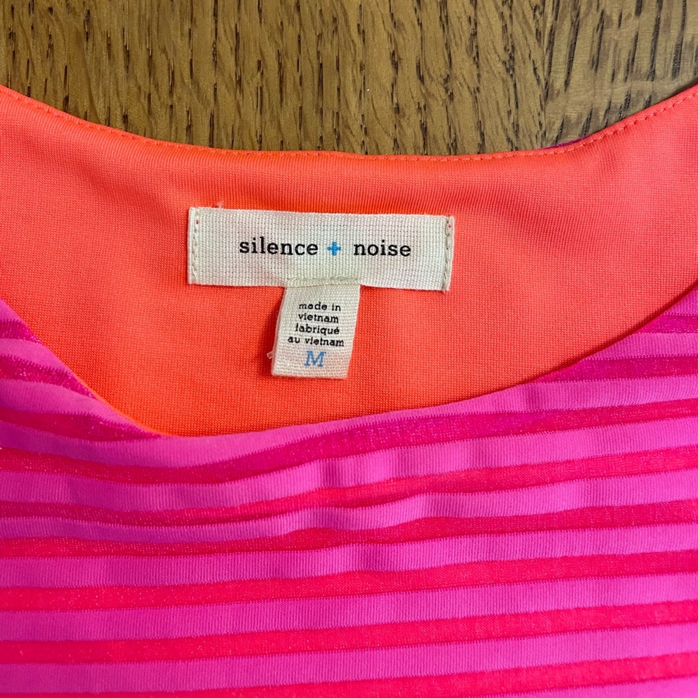 Silence + Noise Shadow Striped Muscle Tee Dress - Picture 11 of 14